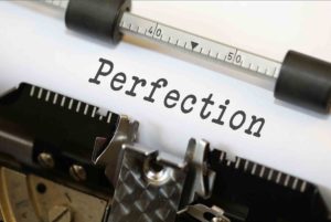 typewriter image of perfection