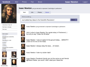 isaac newton's facebook page