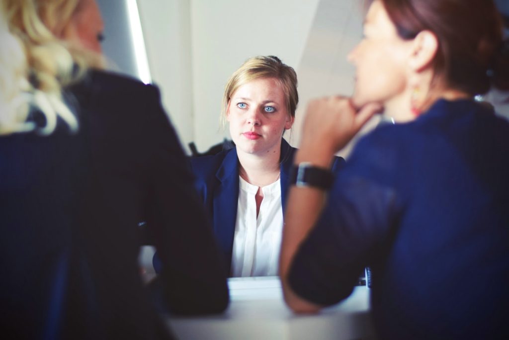 Businesswomen meeting